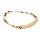 by BILLGREN Stålarmband Graverbar platta, guld 8218 Med-gravyr-349kr