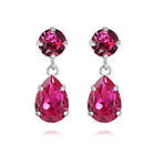 Caroline Svedbom Örhängen Mini Drop Fuchsia (Rhodium)
