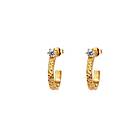 Emma Israelsson Princess hoops stone small gold ear156