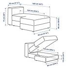 IKEA JÄTTEBO Schäslongmodul vänster Bredd: 95 cm