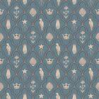 Sandberg Wallpaper Le Village Turtledove Barn Indigo blue S10272