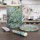 Van Gogh Almond Blossom Presentset med mugg, glasunderlägg & tesked