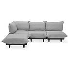 Fatboy Paletti Modulsoffa 3-Sits Med Schäslong, Rock Grey Stål