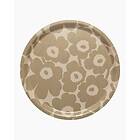 Marimekko Mini Unikko Bricka Ø31 cm Plywood Ljusbrun/Beige