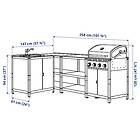 IKEA GRILLSKÄR Utekök 244x147 cm