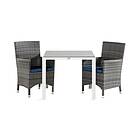 Comfort Garden Tunis Matgrupp 90x90 2 Thor Lyx Lenestol m Armledare Dyna Hvit/Gr