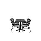 Venture Home Denver Matgrupp 120cm 4 Lindos Stapelbara Matstolar Vit GR21668
