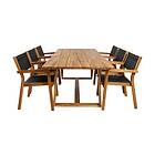 Venture Home Plankton Matgrupp 220cm 6 Venice Stapelbara Matstolar Svar GR21406