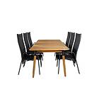 Venture Home Julian Matgrupp 210cm 6 Copacabana Reclinerstolar Sort/Br GR21325