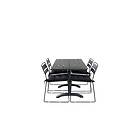 Venture Home Denver Matgrupp 120cm 4 Lina Matstolar Brown/Vit GR21664