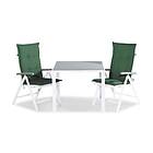 Comfort Garden Tunis Matgrupp 90x90 2 Monaco Lyx Positionsstol m Dyna Hvit/Grön