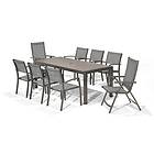 Lifestyle Garden Solana Matgrupp 201 cm 6 Chairs 2 Positionsstolar Grå