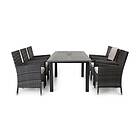 Comfort Garden Monaco Matgrupp 152-210 6 Thor Lenestol Sort/Grå