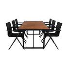Venture Home Khung Matgrupp 200cm 6 Alina Matstolar Sort/natur GR21486