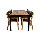 Venture Home Bois Matgrupp 205cm 6 Venice Stapelbara Matstolar Vit GR21937