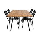 Venture Home Chan Matgrupp 200cm 4 Lindos Armchairs Svart GR21472