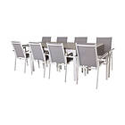 Venture Home Albany Förlängningsbar Matgrupp 160cm 8 Parma Stolar Grå/V GR18721