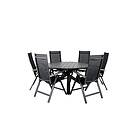Venture Home Parma Matgrupp Rund Ø140cm 6 Albany Positionsstolar Sort/ GR21720