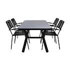 Venture Home Virya Matgrupp 160cm 4 Lindos Karmstolar Sort/natur GR21530