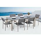 Grosseto Trädgårdsmöbelset Med Bord+6 Chairs Svart 91361