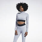 Reebok Cardi B Thick Rib Long Sleeve Crop Top (Dam)