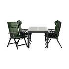 Comfort Garden Monaco Matgrupp 90x152-210 4 Light Stol m Dyna Sort/Grå/Grön