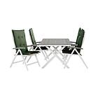 Comfort Garden Tunis Matgrupp 150 cm 4 Monaco Positionsstolar m Dyna Sort/Grønn/