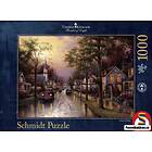 Schmidt Thomas Kinkade Painter of Light, Hometown Morning 1000 bitar