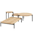 Yoga soffbord antracit/teak Ø73 cm