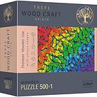 Trefl Träpussel Wood Craft - Rainbow Butterflies 501 bitar