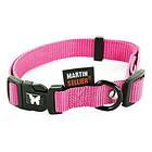 Martin Sellier Justerbart Nylonhalsband Rosa