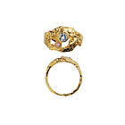 Stine A. Jewelry My Love Rock Ring With Blue Topas/Pink Opal 60 Eurosiz