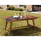 MACABANE Table de jardin HANNA 8/10 personnes - rectangulaire scandi extensible 180/240x100cm en bois teck huilé