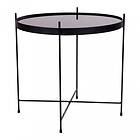 House Nordic Table Basse Ronde 48 cm en Verre et Acier Noir CHOQUI