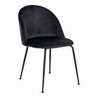 House Nordic Chaise GenEVE Velours Noir Pattes Noires