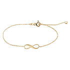 Armband 9k guld infinitysymbol 16-19cm