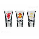 Set om 3 snapsglas Manchester United Support 50ml