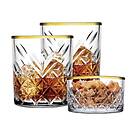 Ambition Set om 2 glas och en skål Timeless Gold 345 / 255ml PASABAHCE