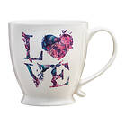 Ambition Mugg i porslin Love Letters blommig 400ml