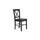 Loft24 Ranso Matstol Kryss 2-pack Svart 58641015