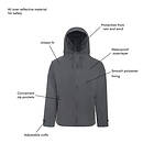 PAIKKA Human Visibility regnfrakke Unisex Dark, Large/X-Large