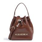 Love Moschino Big Logo Croco Bucket Bag