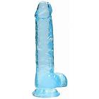 Crystal Clear Dildo 8" (Färg: Blue)