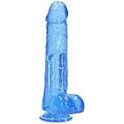 Crystal Clear Dildo 10" (Färg: Blue)