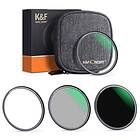 K&F 52mm Magnetisk Filter-Kit ND1000 CPL UV & filterväska Kamerafilter