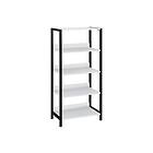 Plattpark Bokhylla 35x60 cm Hvit/Svart 9339610
