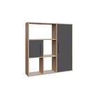 Wixoe Bokhylla 120x25 cm Natur/Antracit 935CMN1146