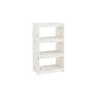 Bokhylla/rumsavdelare vit 60x30x103,5 cm massiv furu Vit 808164