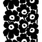 Marimekko Unikko Svart/Vit Tyg