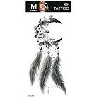 Tillfällig Tatuering 19 x 9cm Drömfångare m blom måne & fjädrar